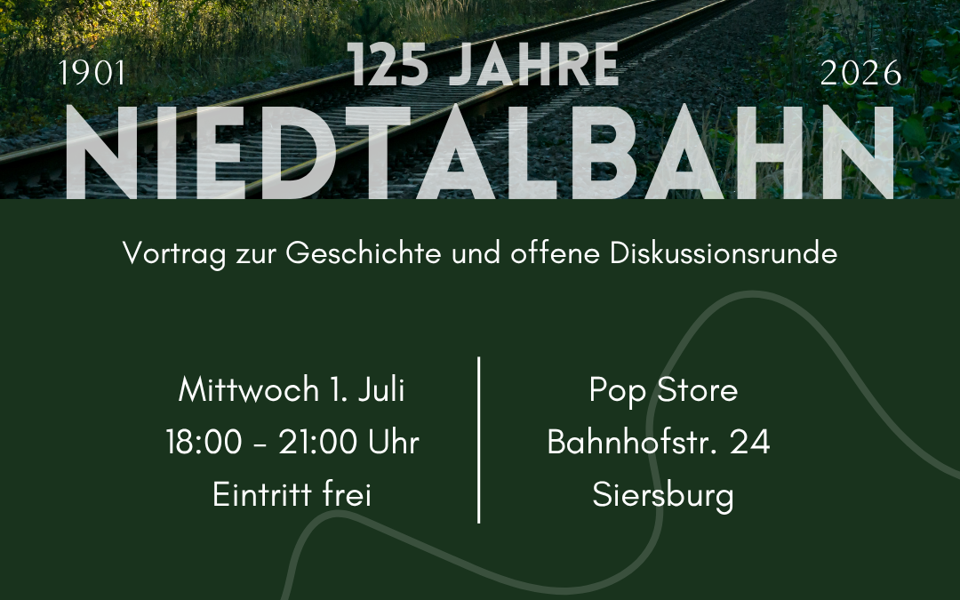 Vortrag zum Jubiläum 125 Jahre Niedtalbahn